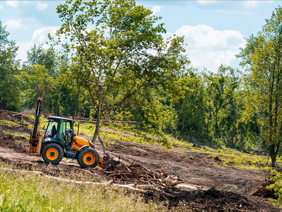 Bulldozer used for excavation