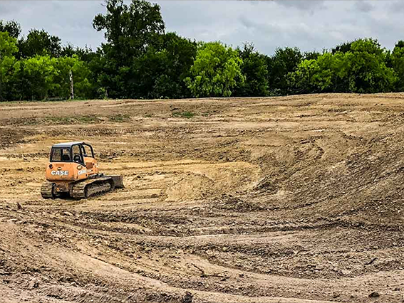 Bulldozer used for excavation