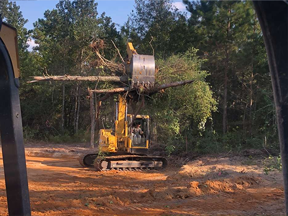 Bulldozer used for excavation