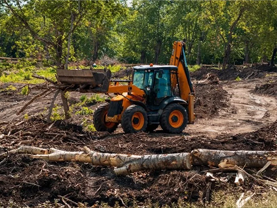 Bulldozer used for excavation