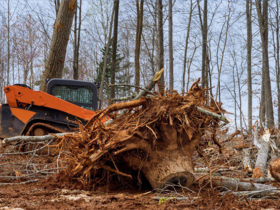 Bulldozer used for excavation