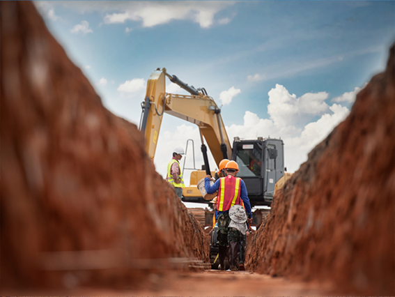 Bulldozer used for excavation