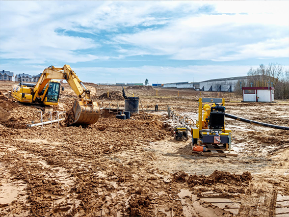 Bulldozer used for excavation