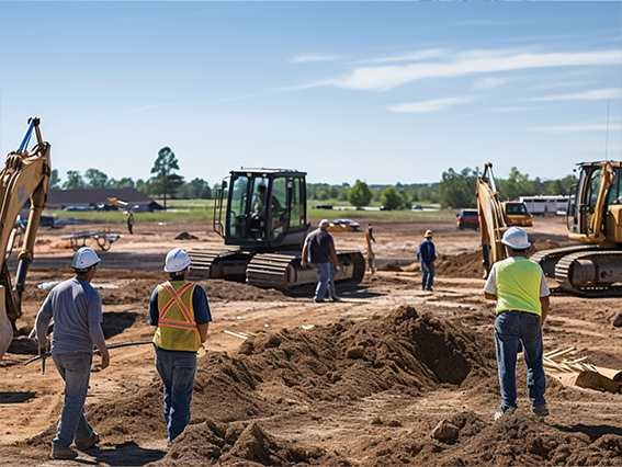 Bulldozer used for excavation
