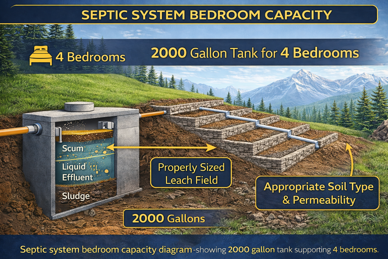 2000 Gallon Septic Tank