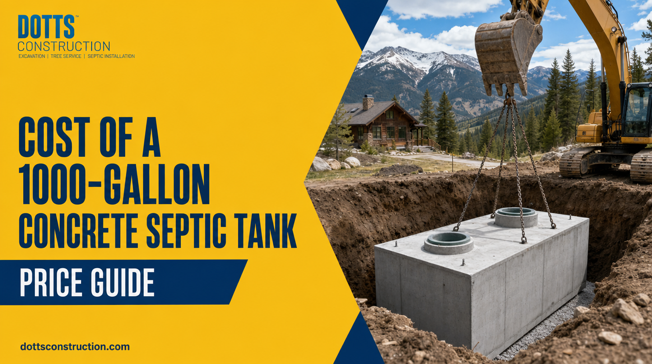 cost of a 1000-gallon concrete septic tank - Dotts Construction