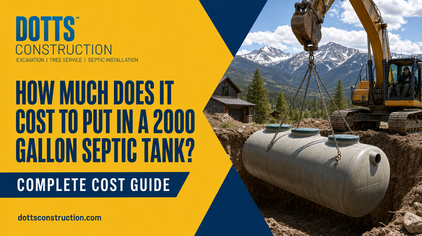 Cost to put in a 2000 gallon septic tank in Colorado - Dotts Construction