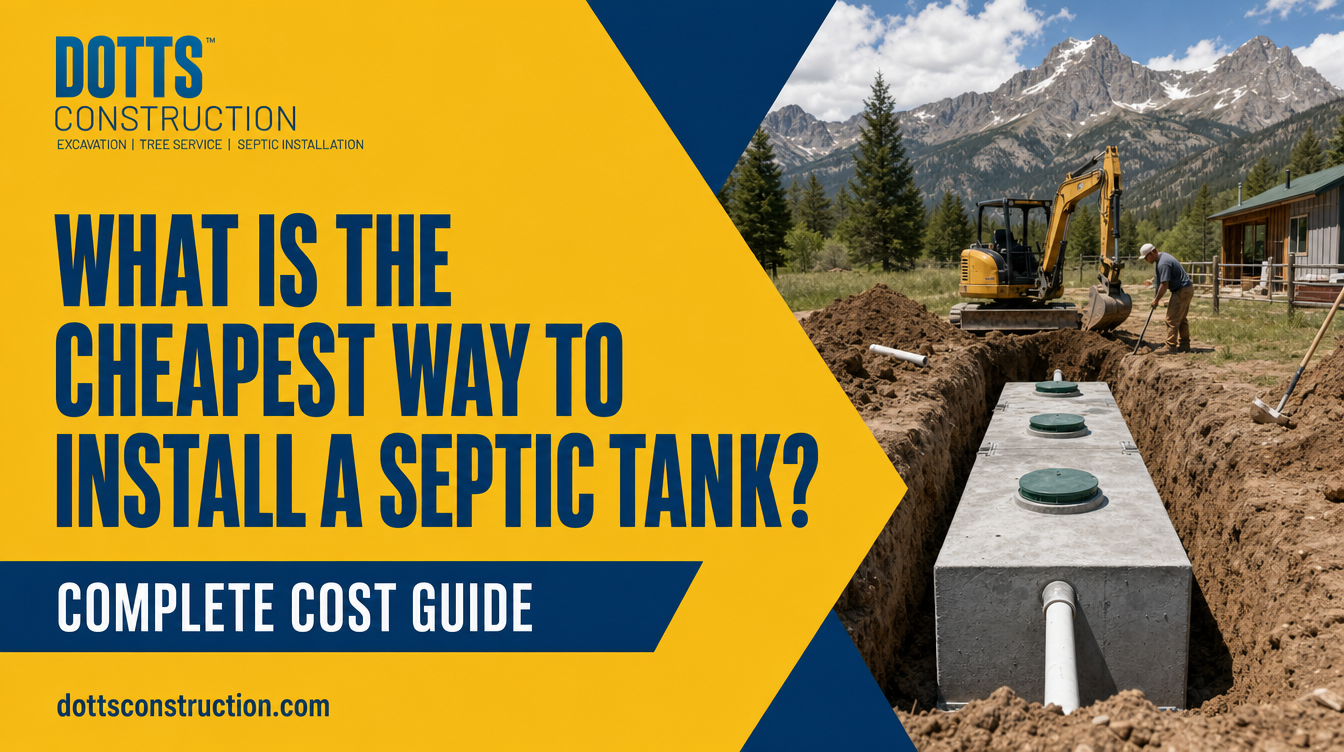 Cheapest way to install a septic tank in Colorado - Dotts Construction