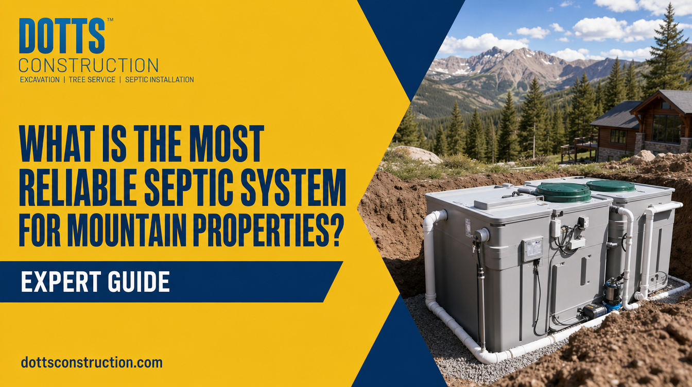 Most reliable septic system for mountain properties - Dotts Construction
