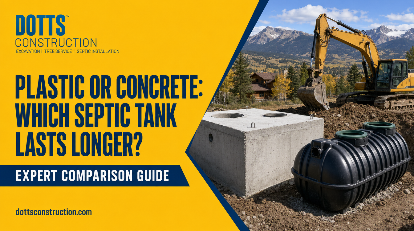 Plastic or concrete septic tank - which lasts longer - Dotts Construction