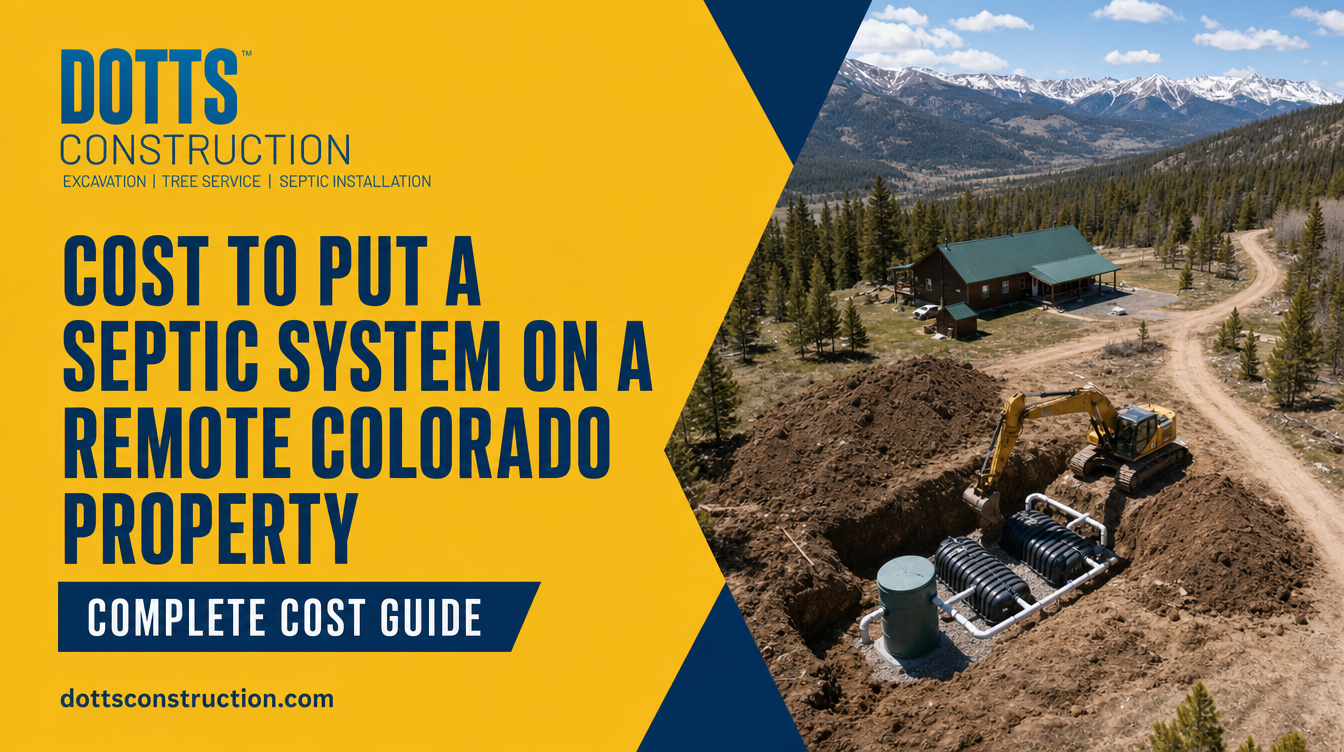 Cost of a septic system on a remote Colorado property - Dotts Construction