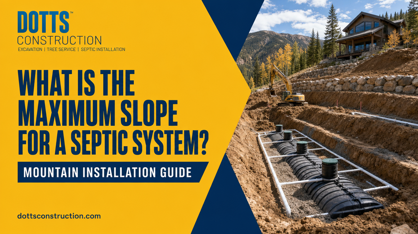 Maximum slope for a septic system in the mountains - Dotts Construction
