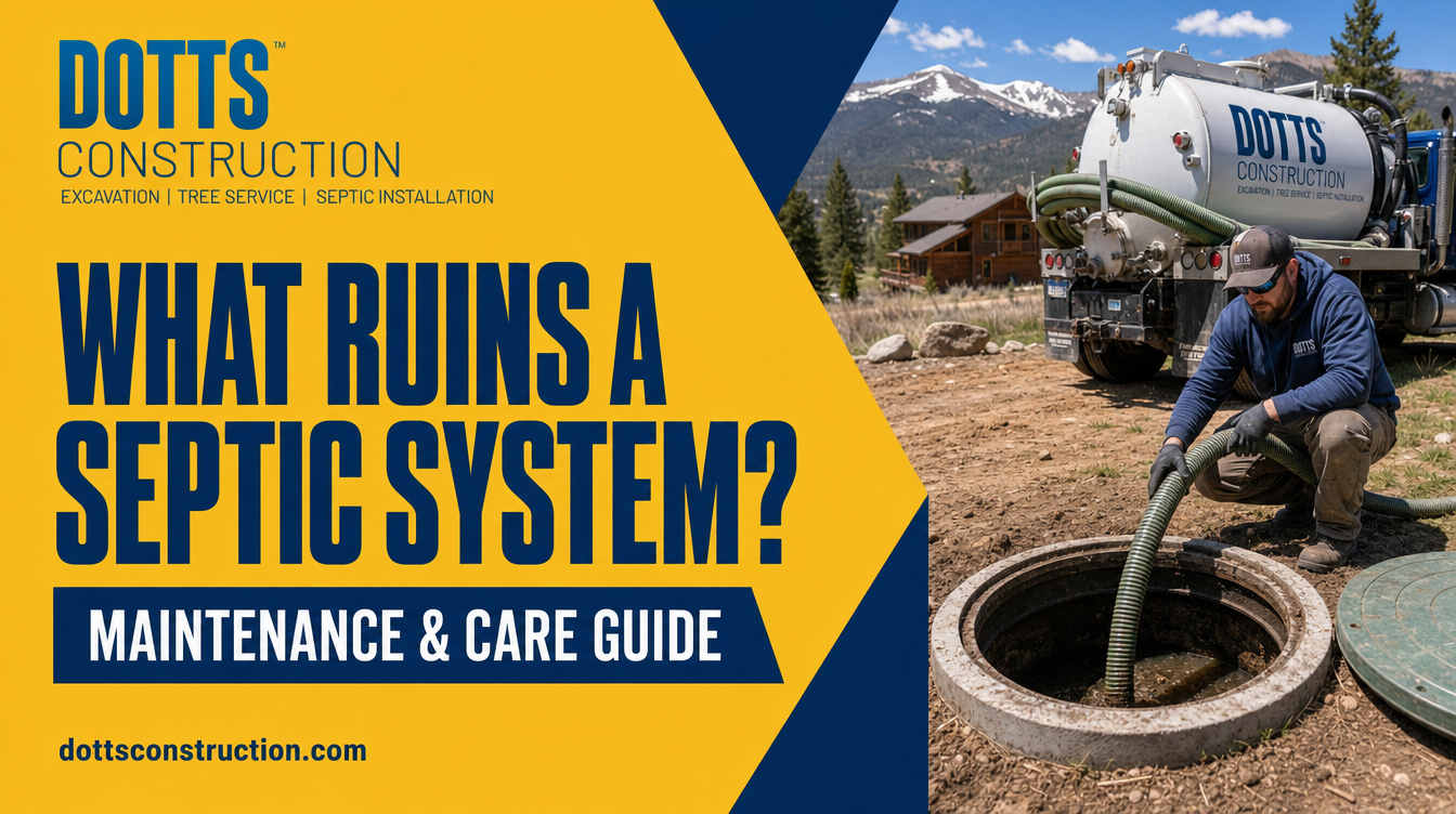 What ruins a septic system - Dotts Construction